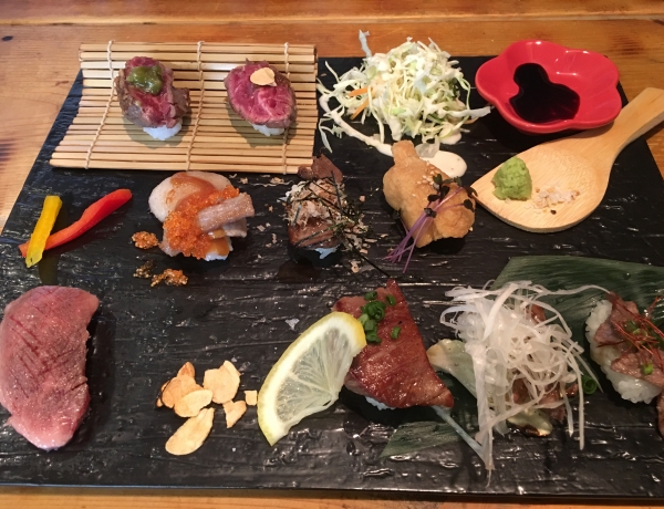 見た目鮮やかな映える肉寿司の世界へ